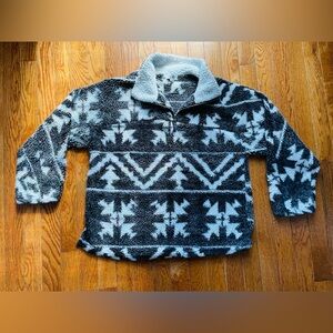 Women’s Warm & Cozy Life’s Style Teddy Half Zip Sweater Size S